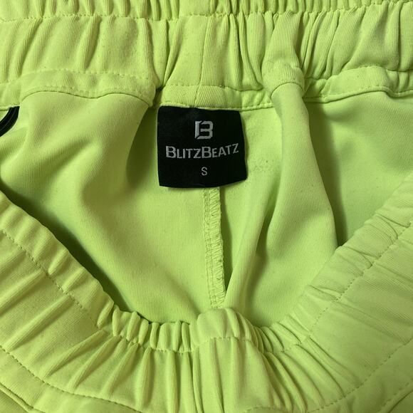 Blitz Beatz Shorts Men's Size Small, Neon Yellow, Athletic Running Shorts - Picture 4 of 4